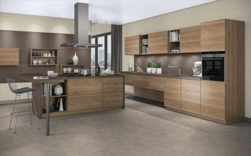 Treviso Handle-less Matt Light Tiepelo